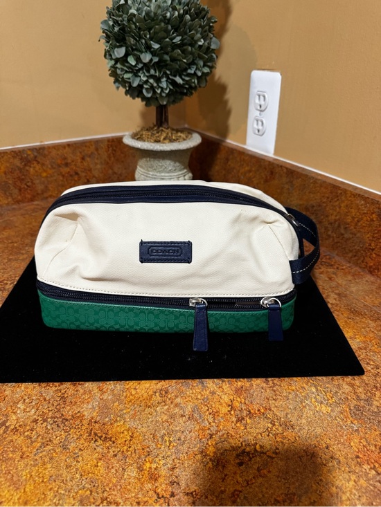 Coach Other - NWOT Coach Heritage Colorblock Double Zip Toiletry Bag Dopp Kit